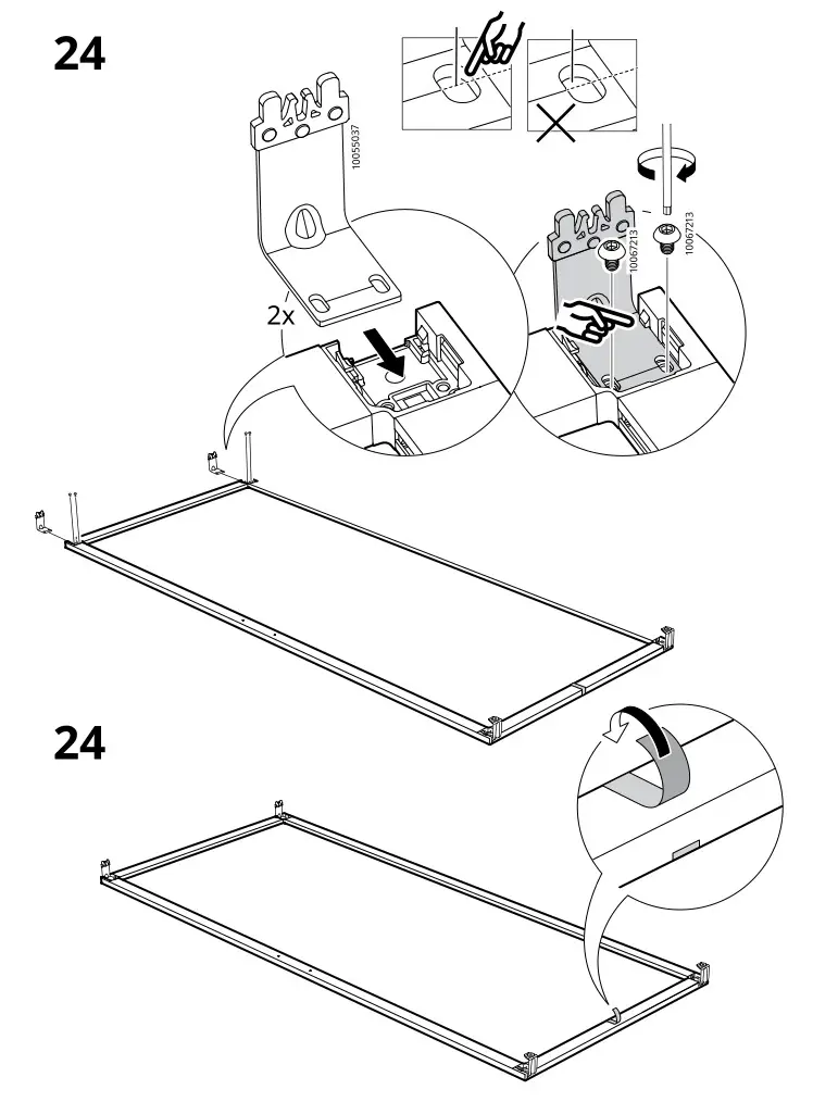 IKEA PAX Pair of Sliding Door Frames Rail Instruction Manual 23