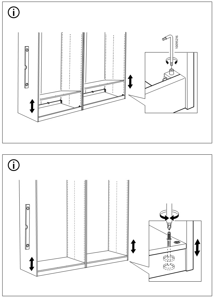 IKEA PAX Pair of Sliding Door Frames Rail Instruction Manual 6