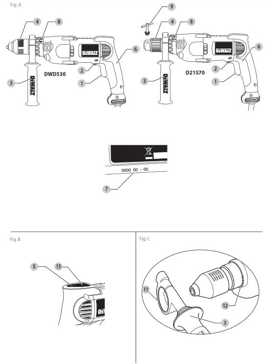 DEWALT DWD530 Speed Percussion Drill 