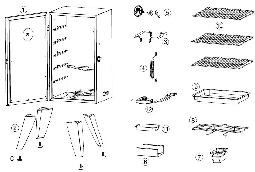 Royal-Gourmet-SE2801-28 -Inch-Electric-Smoker-with-1500Watt-Heating-Element-02