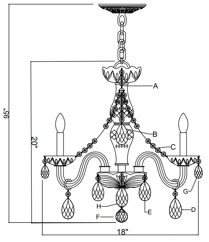 CRYSTORAMA 1061-CH-CL-MWP Traditional Crystal Five Light Mini Chandelier