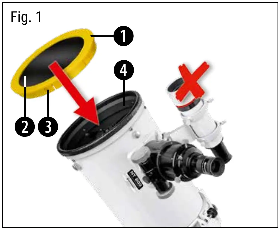 Installing the solar filter