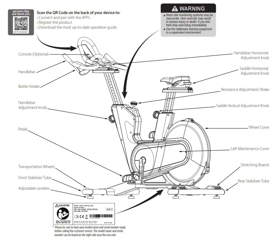 ALATECH FireFly AP1000 Spin Bike