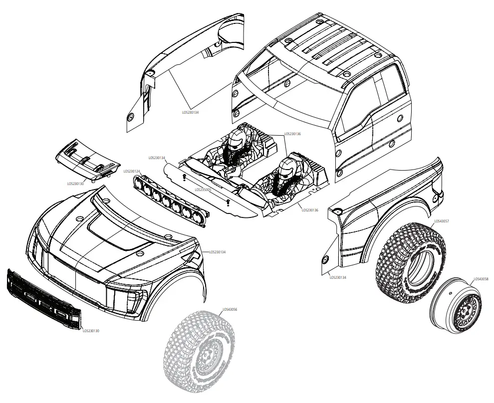 HORIZON HOBBY LOS03046 Method Desert Truck -BODY