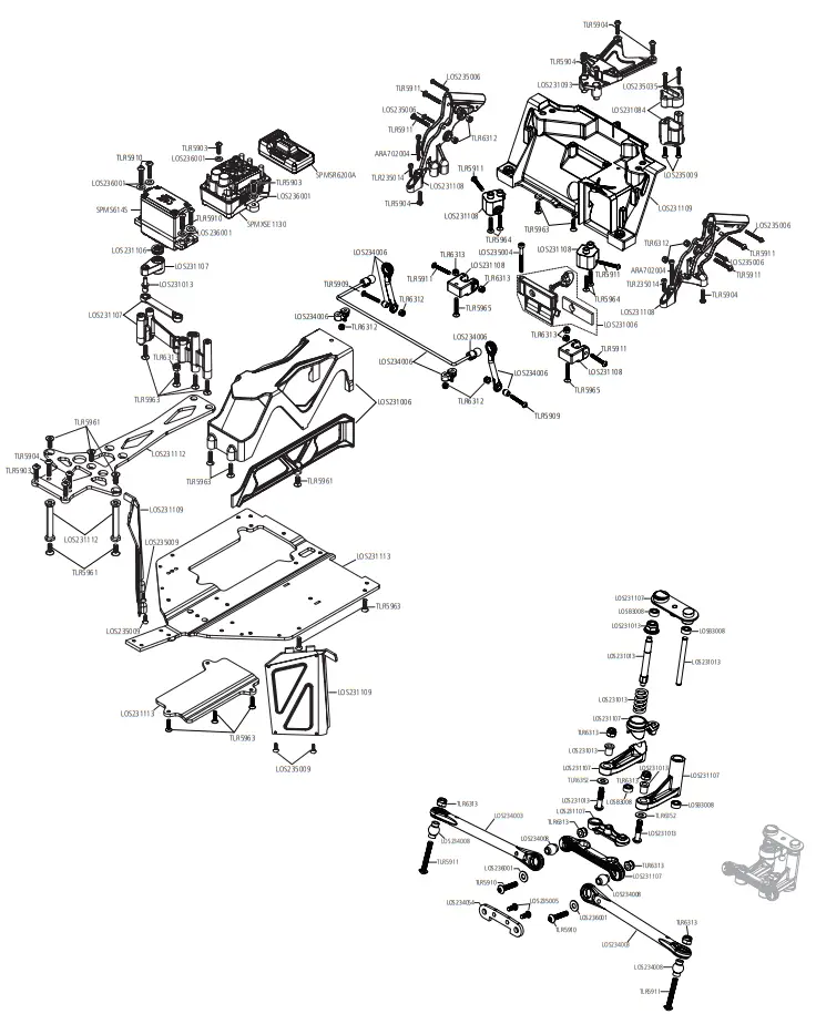 HORIZON HOBBY LOS03046 Method Desert Truck -CHASSIS