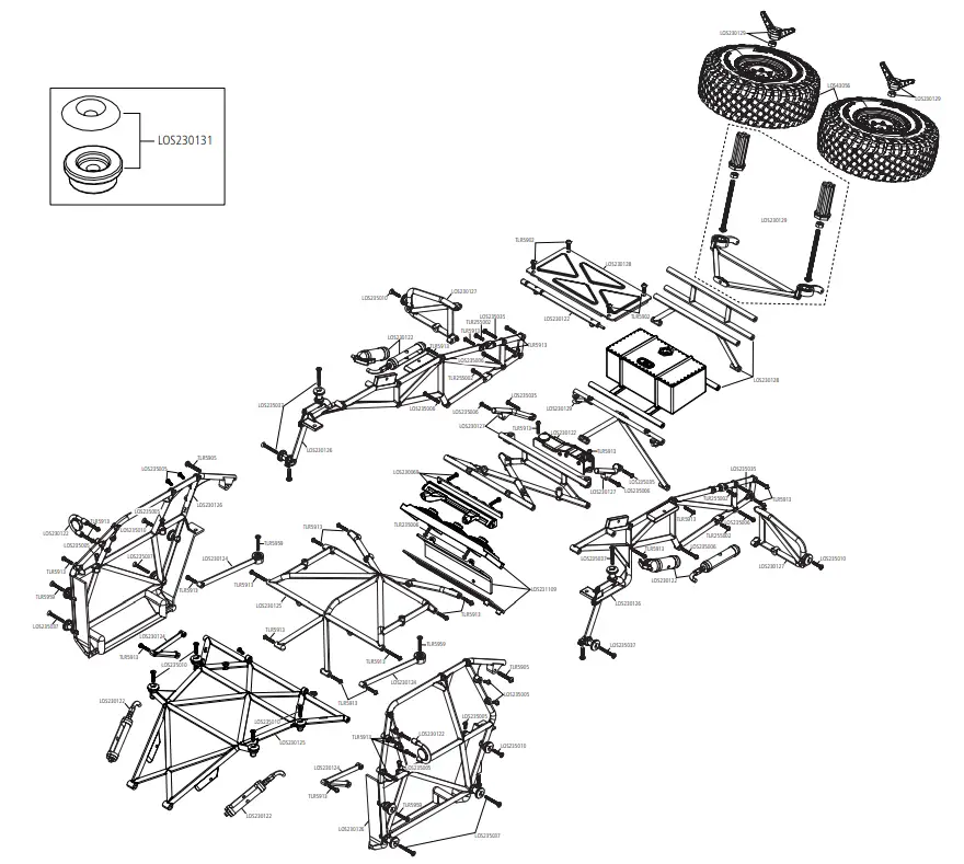 HORIZON HOBBY LOS03046 Method Desert Truck -EXPLODED VIEW