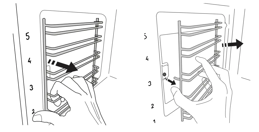 To remove the shelf guides