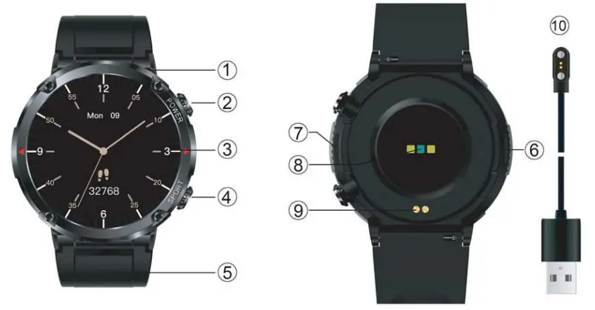 DAS 4 ST30 Smartwatch - Button