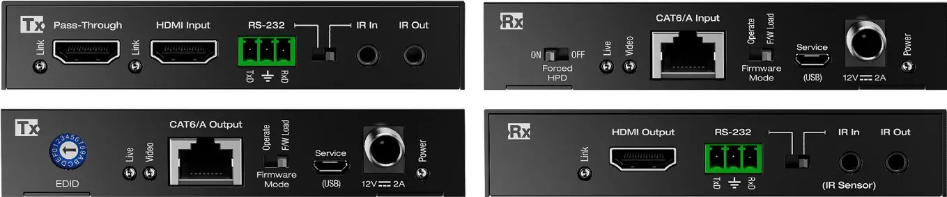 key digital KD-X444LP 4K 18G HDMI over 230ft 70m CAT5e/6 Extender Set