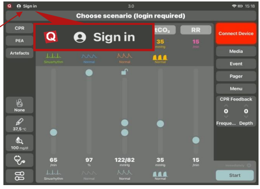 SKILLQUBE qube3 Patient Monitoring Simulation System - sing in