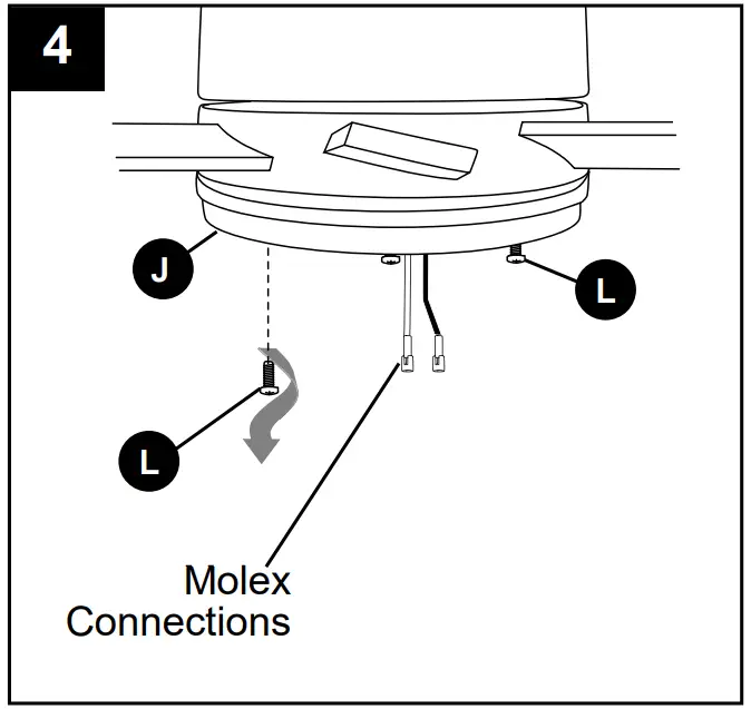 Harbor Breeze COG60BNK7LR Cogdell Ceiling Fan -Molex
