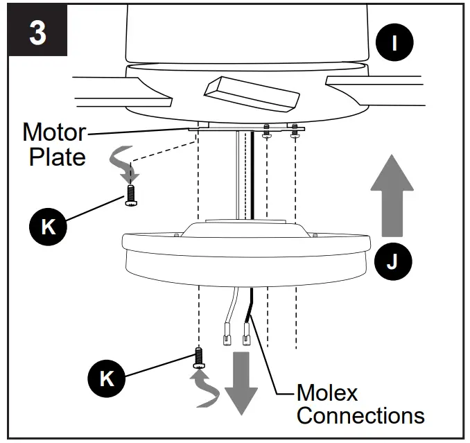 Harbor Breeze COG60BNK7LR Cogdell Ceiling Fan -Motor