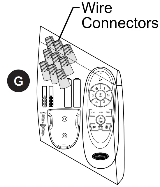 Harbor Breeze COG60BNK7LR Cogdell Ceiling Fan -Wire