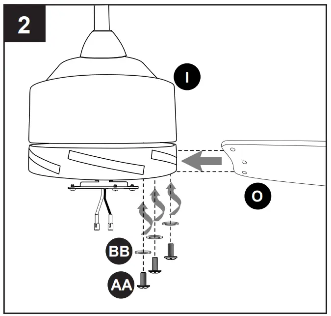 Harbor Breeze COG60BNK7LR Cogdell Ceiling Fan -lift canopy 1