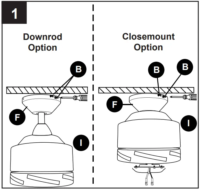 Harbor Breeze COG60BNK7LR Cogdell Ceiling Fan -lift canopy