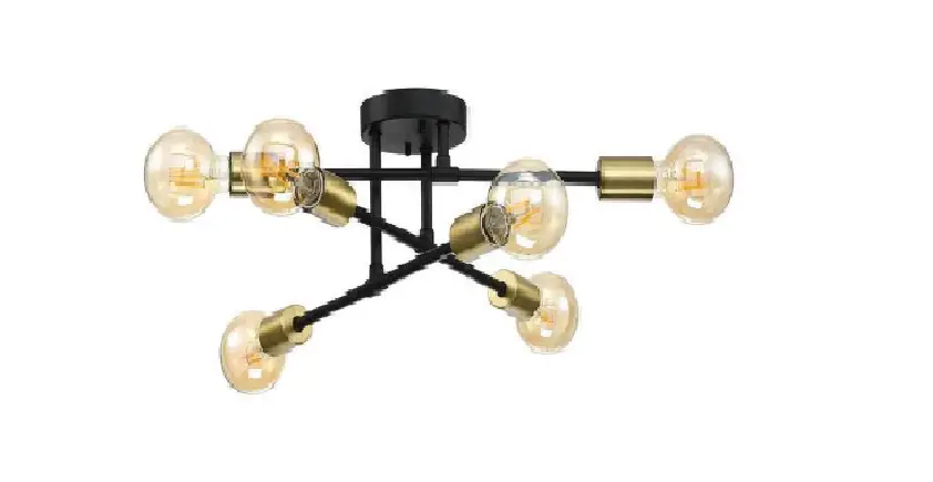 True Fine Td60003fl 6 Light Flush Mount Lighting Instruction Manual