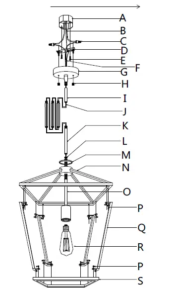 Tidoin-900001-1-Light-Bronze-Iron-Ceiling-Lamp-Chandelier-Pendant-7
