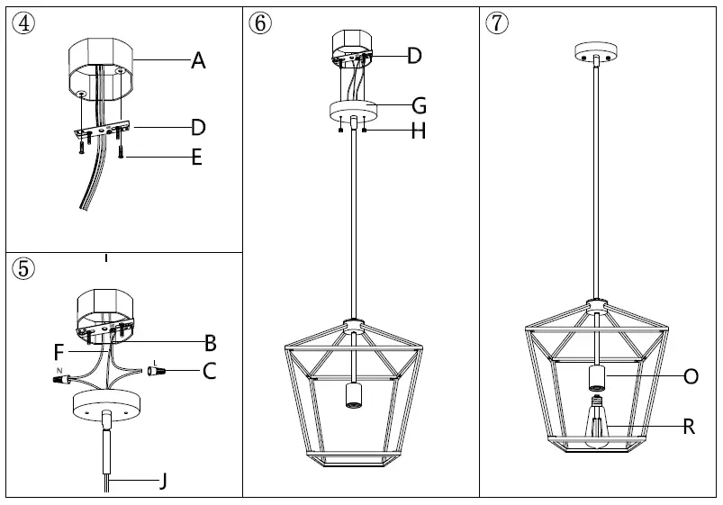 Tidoin-900001-1-Light-Bronze-Iron-Ceiling-Lamp-Chandelier-Pendant-9