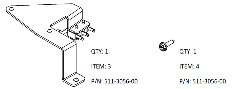 STERN Pinball Rush LE T2 Rush Switch Replacement Kit - Bill of Materials 1