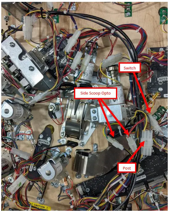 STERN Pinball Rush LE T2 Rush Switch Replacement Kit - Reinstall scoop assembly 2