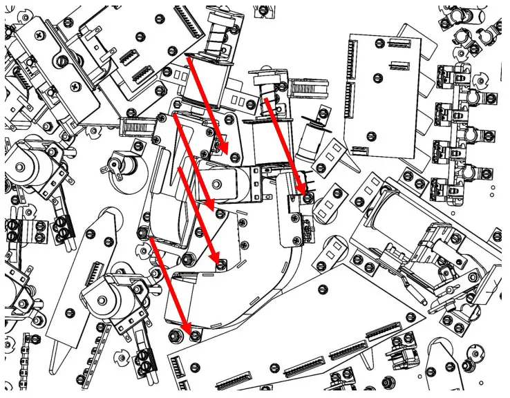 STERN Pinball Rush LE T2 Rush Switch Replacement Kit - Remove side scoop assembly 2