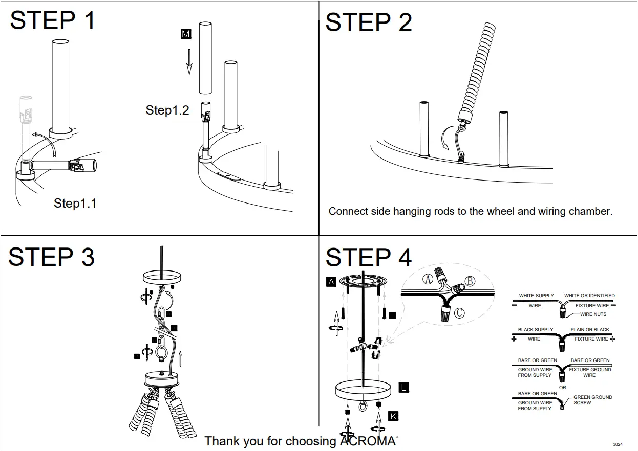 ACROMA 12 x Max 60W Candelabra Base - Figure 1