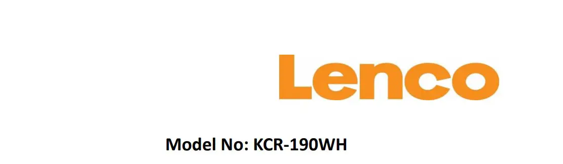 Lenco Kcr-190wh Kitchen Dab+-fm Radio With Bluetooth Light And Timer User Manual
