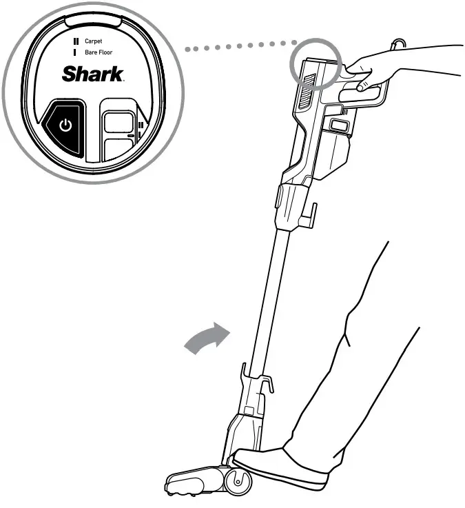 Shark QS100Q Ultralight Pet Corded Stick Vacuum - FLOOR MODE