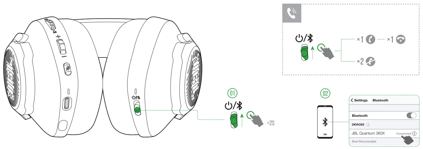 JBL 109QTM360X Quantum 360X Wireless Gaming Headset for Xbox - Bluetooth