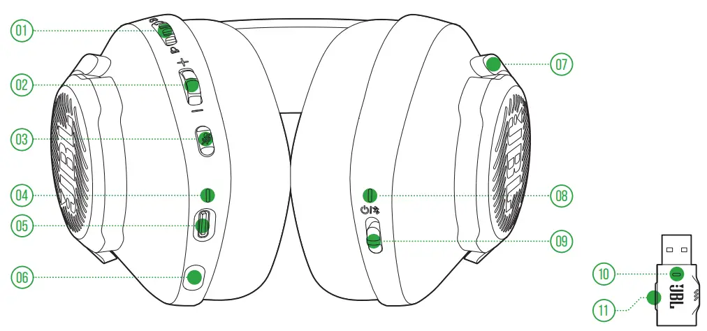 JBL 109QTM360X Quantum 360X Wireless Gaming Headset for Xbox - OVERVIEW