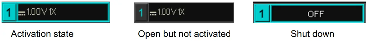 UNI T UPO1000CS Digital Phosphor Oscilloscope - Channe Keys
