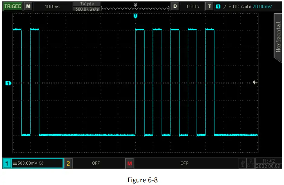 UNI T UPO1000CS Digital Phosphor Oscilloscope - Trigger Holdoff
