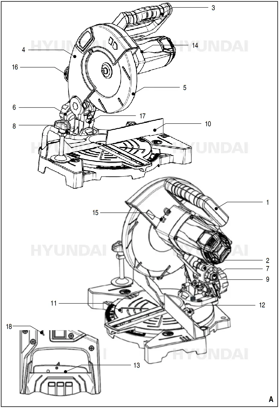 HYUNDAI 56251 Cut Saw with Laser - Overview