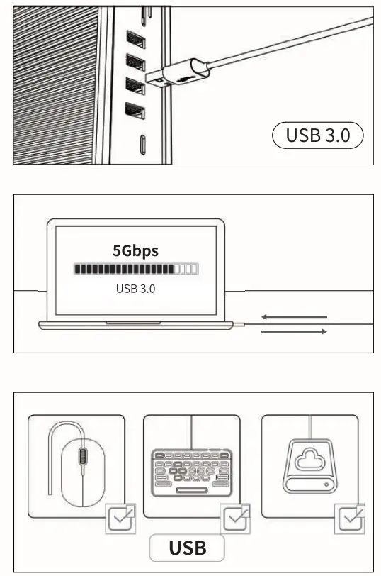 Intpw IF507 USB C Dual Monitor Docking Station - computer 11