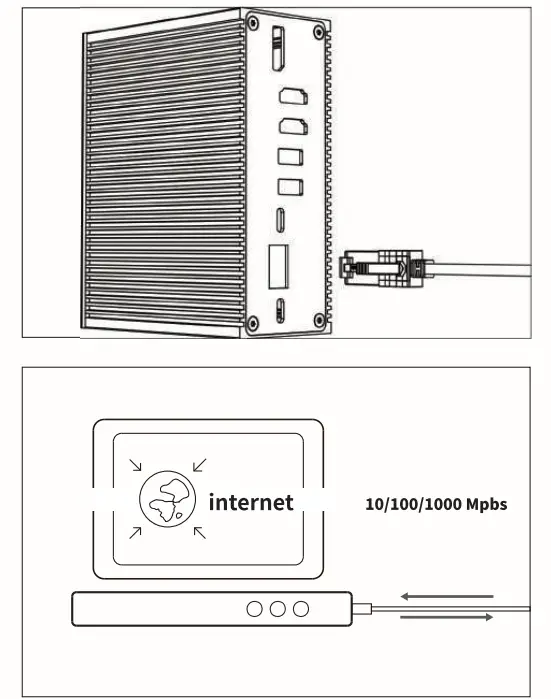 Intpw IF507 USB C Dual Monitor Docking Station - computer 12