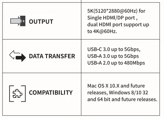 Intpw IF507 USB C Dual Monitor Docking Station - computer 14
