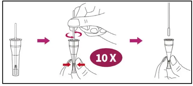 GenBody COVID 19 Antigen Rapid Test - slowly removing