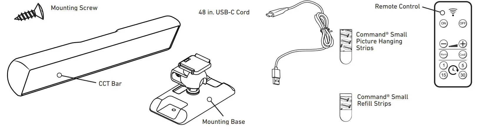 Good Earth RE1338-CCT-09LFR-G 9 Inch Multi Usage CCT Bar w IR Remote