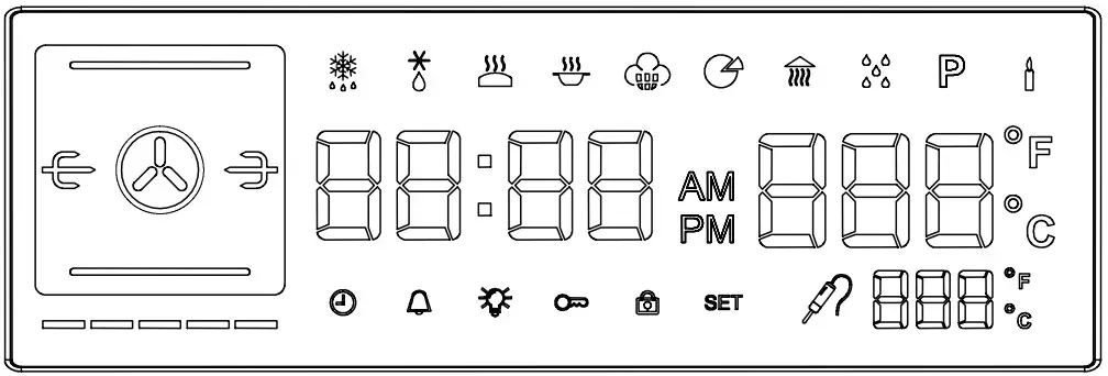 Adexa ALTAY900 Professional Induction Range with 5 zone and Multifunction Convection Oven - Function control knob