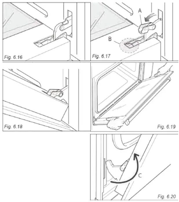 Adexa ALTAY900 Professional Induction Range with 5 zone and Multifunction Convection Oven - Removing the oven door