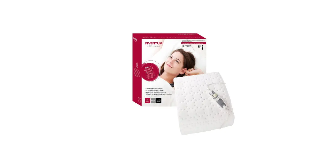 Inventum Hl197v 1 Person Fitted Sheet Blanket Instruction Manual