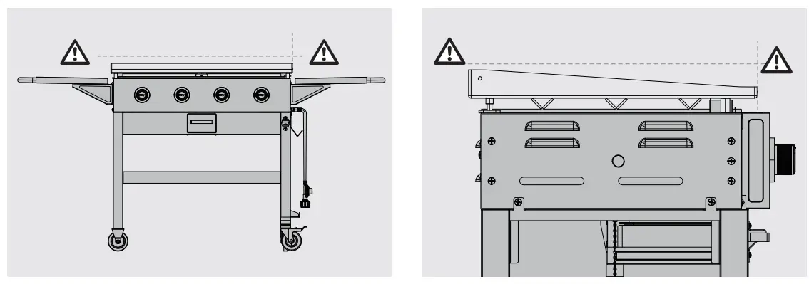 Master Chef 085-0106-8 Grill Turismo 4B Griddle - LEVELLING