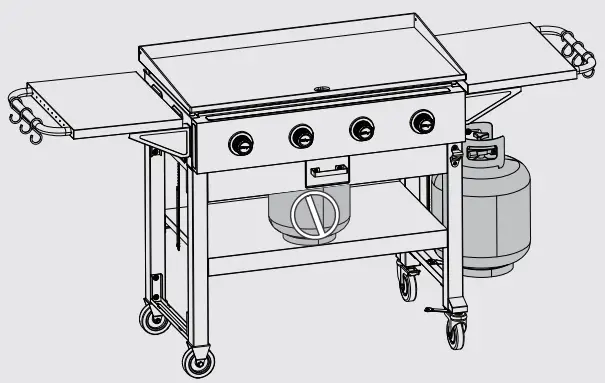 Master Chef 085-0106-8 Grill Turismo 4B Griddle - LP cylinder