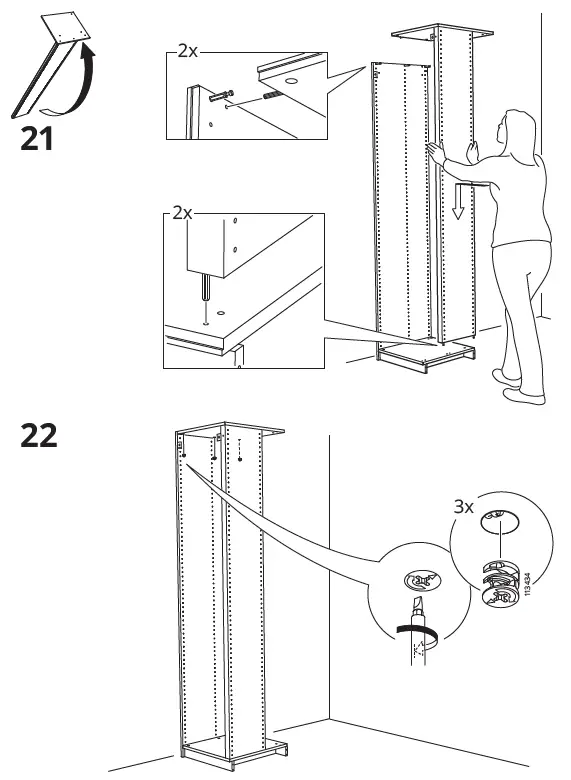 IKEA AA-2008334-10 PAX Add-On Corner Unit with 4 Shelves 23