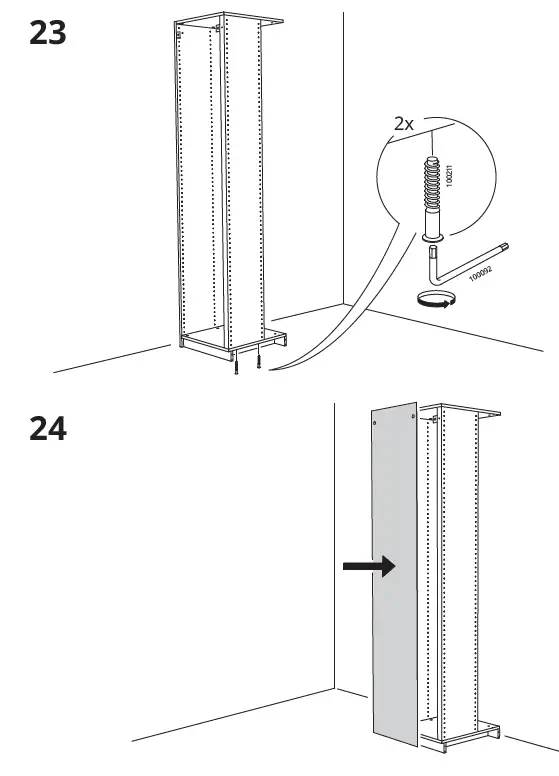 IKEA AA-2008334-10 PAX Add-On Corner Unit with 4 Shelves 24