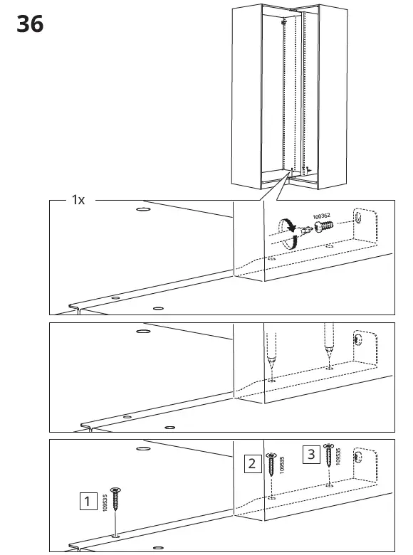 IKEA AA-2008334-10 PAX Add-On Corner Unit with 4 Shelves 32
