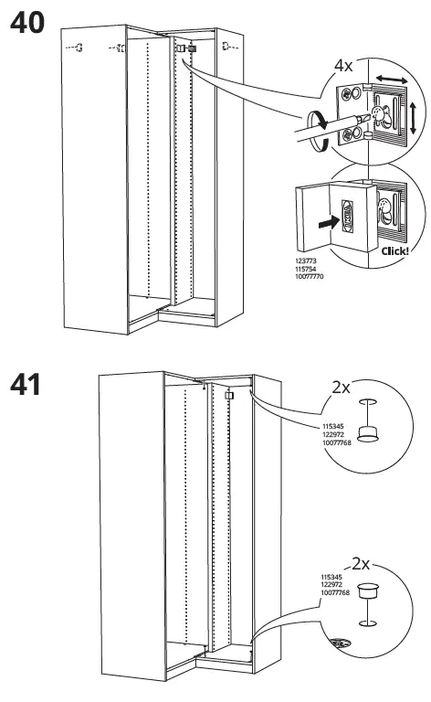 IKEA AA-2008334-10 PAX Add-On Corner Unit with 4 Shelves 35