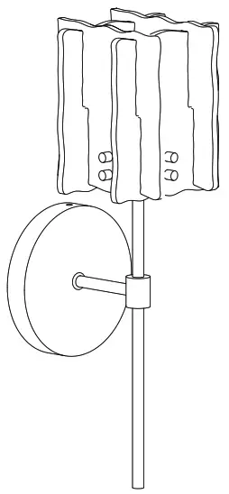 LNC A04987W1 Kristie Modern 1 Light Black and Plated Brass Wall Sconce