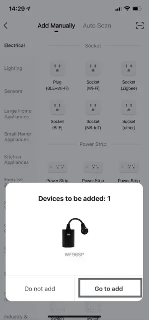 Devices to be added
