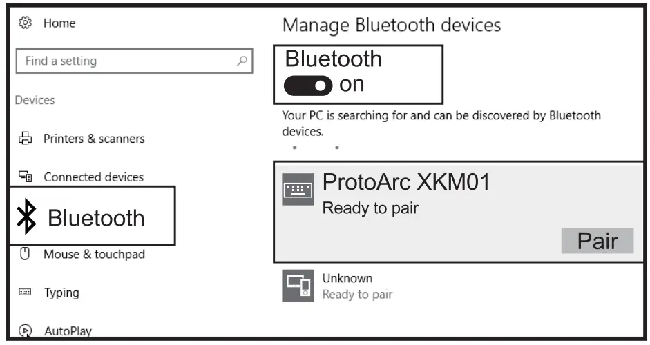 ProtoArc XKM01 Foldable Full Size Wireless Keyboard Mouse Combo - Blutooth 3